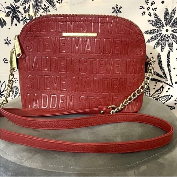 Steve Madden crossbody bag - burnt orange, gold chain strap / details - Picture 9 of 9